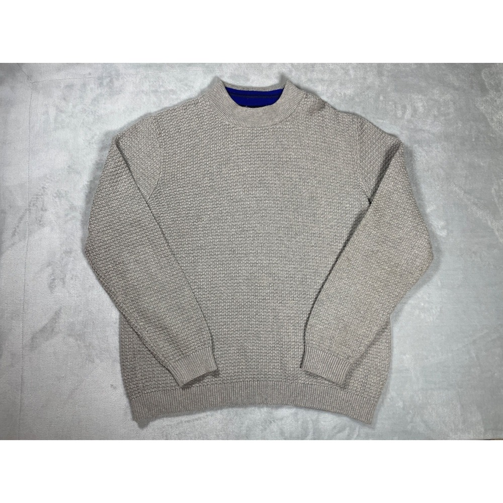 Ted Baker London Waffle Knit Sweater Men's Size 5 Gray Crewneck Wool Blend
